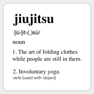 Jiujitsu Definition Sticker